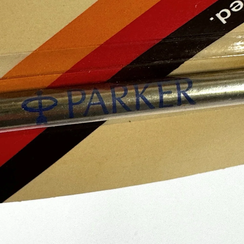 Vintage NEW Parker Original Ball Pen Refill Metal Blue Medium NOS
